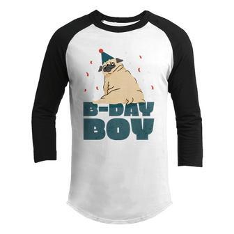 Birthday Boy Pug Youth Raglan Shirt - Thegiftio UK
