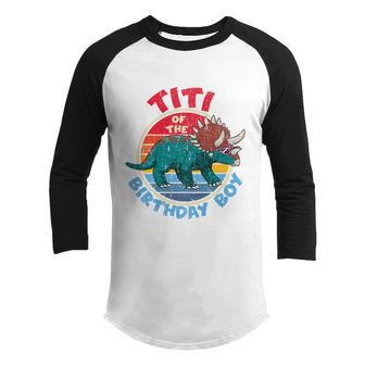 Boy Birthday I Titi I Triceratops I Family Matching Gift Graphic Design Printed Casual Daily Basic Youth Raglan Shirt - Thegiftio UK