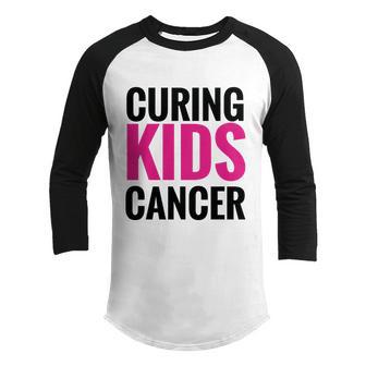 Curing Kids Cancer Breast Cancer Graphic Design Printed Casual Daily Basic V5 Youth Raglan Shirt - Thegiftio UK