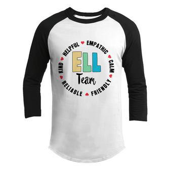 Ell Team School Assistant School English Language Learner Funny Gift Graphic Design Printed Casual Daily Basic V2 Youth Raglan Shirt - Thegiftio UK