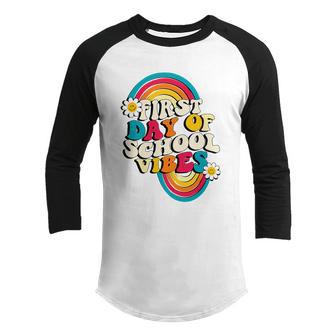 First Day Of School Vibes Back To School Retro Youth Raglan Shirt - Thegiftio UK