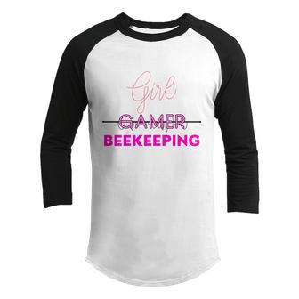 Girl Gamer Beekeeping Graphic Design Printed Casual Daily Basic Youth Raglan Shirt - Thegiftio UK