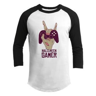 Halloween Gamer Graphic Design Printed Casual Daily Basic Youth Raglan Shirt - Thegiftio UK