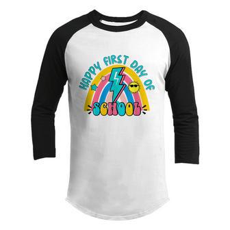 Happy First Day Of School Teachers Women Student Boys Girls Graphic Design Printed Casual Daily Basic Youth Raglan Shirt - Thegiftio UK