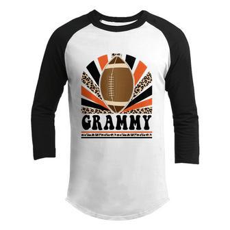 Leopard Football Grammy Life Game Day Vibes Christmas Gift Graphic Design Printed Casual Daily Basic Youth Raglan Shirt - Thegiftio UK