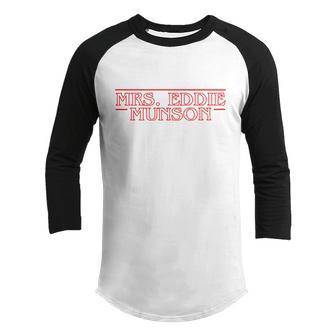 Mrs Eddie Munson For Eddie Fan Girl Lover Youth Raglan Shirt - Thegiftio UK