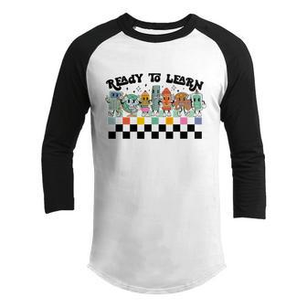 Ready To Learn Funny Back To School Youth Raglan Shirt - Thegiftio UK