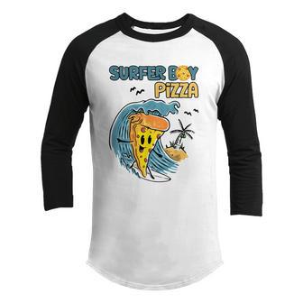Surfer Shirt Retro Pizza Boy Graphic Design Printed Casual Daily Basic Youth Raglan Shirt - Thegiftio UK