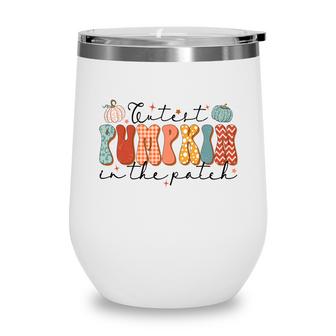 Retro Fall Cutest Pumpkin In The Patch Thanksgiving Autumn Gift Wine Tumbler