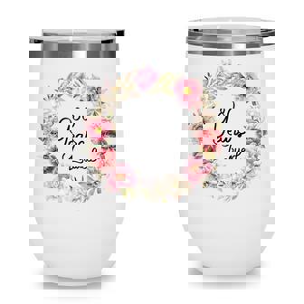 80 Years Loved Men Women 80 Years Old Floral 80Th Birthday Wine Tumbler - Thegiftio