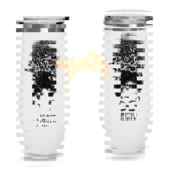 Afro African American Mothers Day Leopard Black Mom Life Wine Tumbler - Thegiftio UK