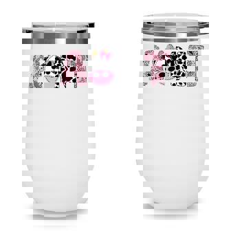 Aunt Of The Birthday For Girl Cow Farm Birthday Cow Auntie Wine Tumbler - Thegiftio UK