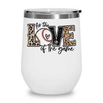 Baseball Mom Leopard For The Love Of The Game Baseball Wine Tumbler - Thegiftio UK