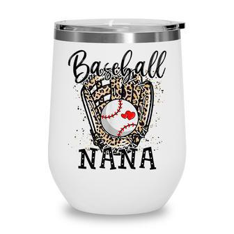 Baseball Nana Leopard Game Day Baseball Lover Mothers Day Wine Tumbler - Thegiftio UK
