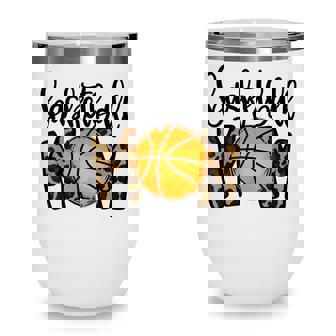 Basketball Mom Leopard Basketball Mama V2 Wine Tumbler - Thegiftio UK