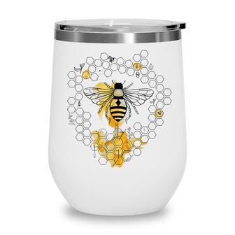 Bee Lover Beekeeper Queen Bee Beekeeping Funny Lover Wine Tumbler - Thegiftio UK