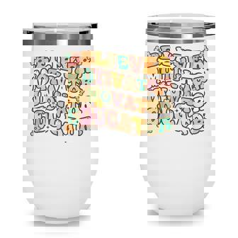 Believer Motivator Innovator Educator Retro Teacher Gifts V4 Wine Tumbler - Thegiftio