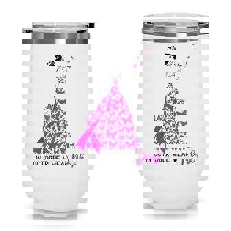 Black Women In October We Wear Pink Breast Cancer Awareness Wine Tumbler - Thegiftio