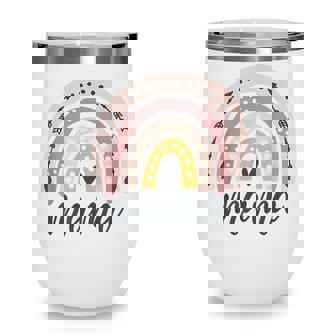 Boho Rainbow Mama Mom Mommy New Mom Mothers Day 2022 Wine Tumbler - Thegiftio