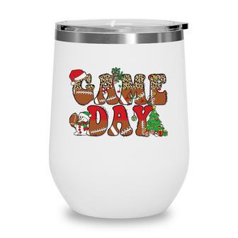 Christmas Football Game Day Wine Tumbler - Thegiftio UK