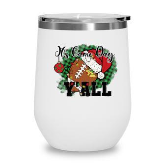 Christmas Football My Game Day Yall Wine Tumbler - Thegiftio UK