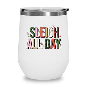 Christmas Retro Sleigh All Day Wine Tumbler | Seseable CA
