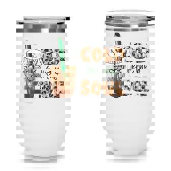 Cold Like My Soul Coffee Iced Caffeinad Lover Leopard Wine Tumbler - Thegiftio UK