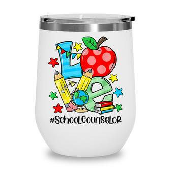 Counselor Counseling Student First Last 100 Day Of School Wine Tumbler - Thegiftio UK