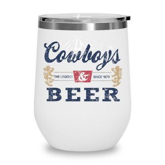 Cowboys And Beer Outfit For Women Rodeo Western Country Wine Tumbler - Thegiftio UK