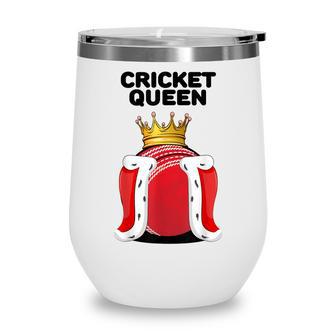Cricket Queen | Womens Cricket | Girls Cricket Player Wine Tumbler - Thegiftio UK