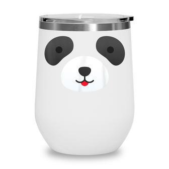 Cute Bear Panda Face Diy Easy Halloween Party Easy Costume Wine Tumbler - Seseable