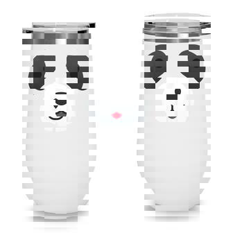 Cute Bear Panda Face Diy Easy Halloween Party Easy Costume Wine Tumbler - Seseable
