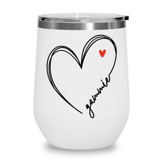 Cute Gammie With Heart Girl Women Mom Mother Wine Tumbler - Thegiftio UK