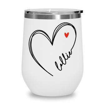 Cute Lollie With Heart Girl Women Mom Mother Wine Tumbler - Thegiftio UK