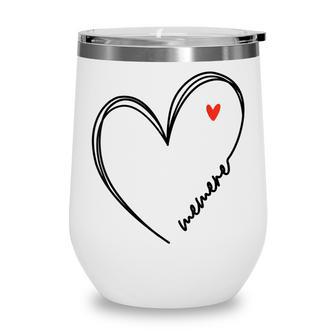 Cute Memere With Heart Girl Women Mom Mother Wine Tumbler - Thegiftio UK
