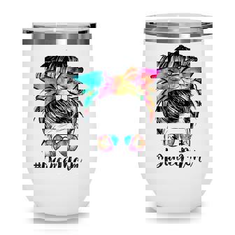 Dance Mom Dancing Mommy Messy Bun Mom Mama Mothers Day Wine Tumbler - Thegiftio