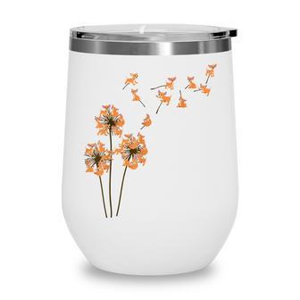 Dandelion Chihuahua FlowerCute Dog LoversChihuahua Lovers Wine Tumbler - Thegiftio UK