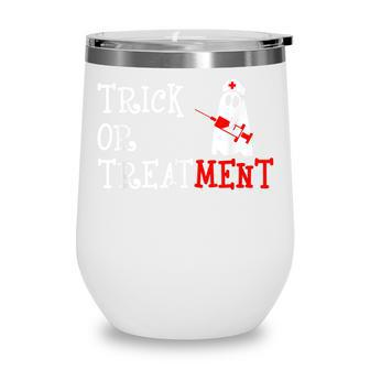 Doctor Ghost Halloween Trick Or Treating Boo Funny Nurse Wine Tumbler - Seseable