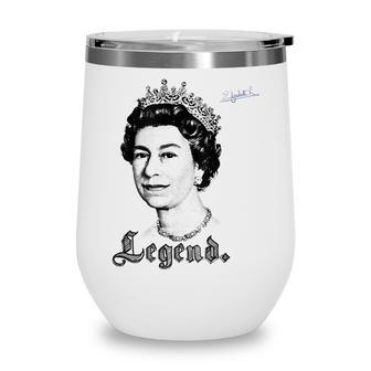 Elizabeth Legend - Queens Jubilee 2022 - God Save The Queen Wine Tumbler - Thegiftio UK