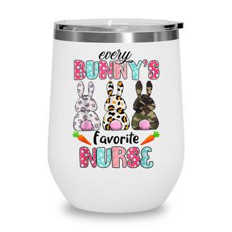 Every Bunnys Is Favorite Nurse Cute Bunnies Easter V2 Wine Tumbler - Thegiftio UK