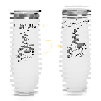 Funny Mouse Walking A Donkey I Dont Give Rats Ass Wine Tumbler - Thegiftio UK