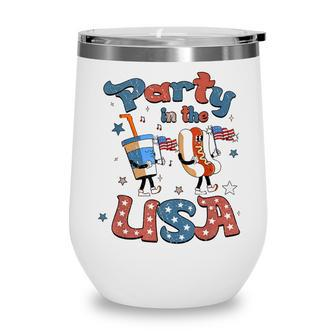 Funny Party In The Usa 4Th Of July Hot Dog Patriotic Kid V2 Wine Tumbler - Seseable