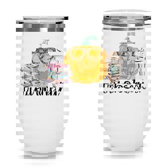 Funny Trick Or Teach Cute Pumpkin Halloween Teacher Wine Tumbler - Thegiftio