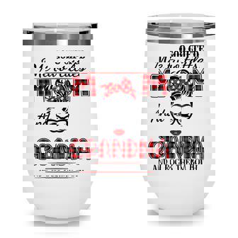 God Gifted Me Two Titles Mom And Grandma Mothers Day Wine Tumbler - Thegiftio UK