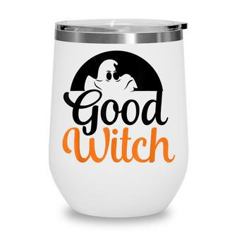 Good Witch Witch Pumpkin Funny Halloween Wine Tumbler - Seseable