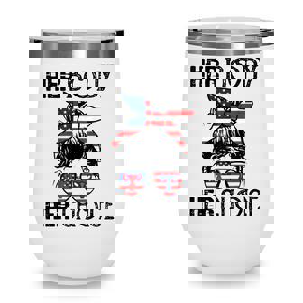 Her Body Her Choice Pro Choice Feminist V3 Wine Tumbler | Seseable CA