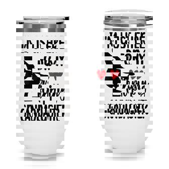 Here For My Granddaughter Gymnastics Grandma Of Gymnast Wine Tumbler - Thegiftio