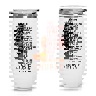 I Am The Storm Nurse Apparel African American Women Wine Tumbler - Thegiftio UK