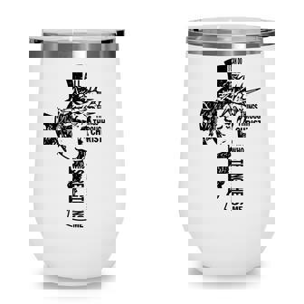 I Can Do All Things Through Christ Who Strengthens Me Cross V2 Wine Tumbler - Thegiftio UK
