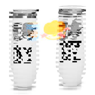 I Love Ny New York Bacon Egg And Cheese And Coffee Wine Tumbler - Thegiftio UK